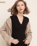 Womens Autumn And Winter New V-neck Long-sleeved Cotton Thin Velvet Solid Color Self-cultivation Simple Bottoming Shirt
