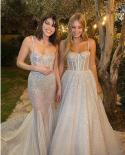 Brilliant Mermaid Bridal Gowns A Line Wedding Party Dresses Womens  Sweetheart Sleeveless Princess Prom Beach Formal Ve