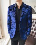 2022 Fashion New Mens Casual Boutique Business Slim Fit Personality Bronzing Banquet Dress Suit Blazers Jacket Coatblaz