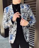 2022 Fashion New Mens Casual Boutique Business Slim Bronzing Dress Suit Blazers Jacket Coatblazers