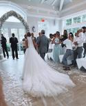  Tube Top Ladies Fashion Sparkling Wedding Dress Sweeping Train Bridal Dress Mermaid Illusion Sleeveless Backless 2023 R