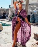 Gacvga  Chiffon  Leopard Women Summer Maxi Dress Bandage Lace Beach Party  Long Dresses Robe Longue Vestido De Mujerdres