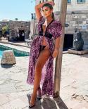 Gacvga  Chiffon  Leopard Women Summer Maxi Dress Bandage Lace Beach Party  Long Dresses Robe Longue Vestido De Mujerdres