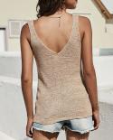 Gacvga  Knitted Summer Tank Tops For Women Loose Pink Tees Cropped Vest Sleeveless Camis Basic Mini Crop Top Casual T Sh