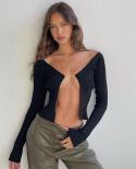 Gacvga Knitted  Cropped Sweaters For Women  Autumn Fashion Long Sleeve Cardigan Women Tops Pullovers Oversized Clothesca