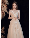 Dress Female Banquet Evening Dress New Engagement Toast Long Skirt Light Gauze Dress