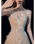 Dress Female Banquet Evening Dress New Engagement Toast Long Skirt Light Gauze Dress