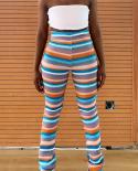 Gacvga Biker Style Knitted Long Pants Women Hipster Skinny Splicing Elastic High Waist Autumn Casual Streetwear Pencil T