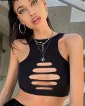 Gacvga Corset Crop Top Women 2022 Summer Backless Y2k Top  Bustier Cropped Cut Out Vest T Shirts Tube Tank Top