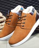 Winter Mens Cotton Shoes Short Boots Brushed Thick Warm Boots  New  Fashion Casual Board Shoes Snow Boots  Mens Boots
