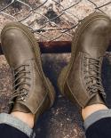 2022 الرجال الأحذية الفردية الخريف جديد الرجال الأدوات الأحذية البريطانية مريحة عالمية عالية أعلى الأحذية الجلدية عارضة الأدوات