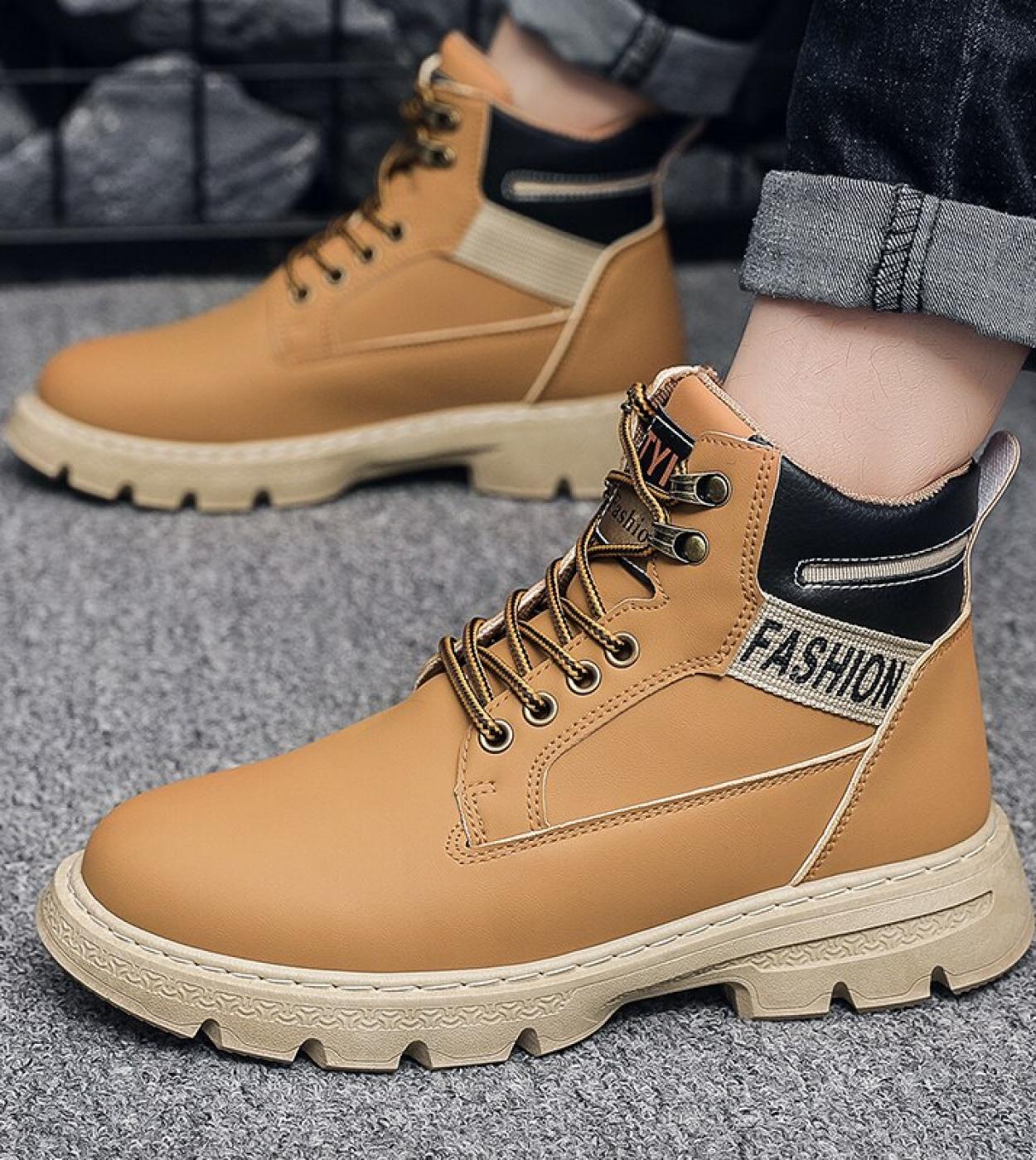 39 12 US Nuevas botas occidentales de invierno para hombre botas Mokao de carga Retro a la moda aumento de la friccion zapatos de exte Description