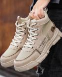 New Retro Style Fashion Casual Shoes Men Comfortable Designer Casual Beige Flat Sneaker Fabric Net Spring Cargo Boots