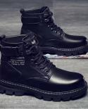 2023 الرجال الأحذية الجلدية عالية أعلى أزياء الشتاء الدافئة أحذية الثلوج الدكتور دراجة نارية حذاء من الجلد زوجين يوني الأحذية