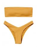 2023 Fashion Summer Bikini Women Conservative Strappy Bikini Push Up Padded Swimwear Swimsuit Beachwear Set Bikinis Muje