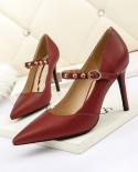  Pumps Women Shoes Fetish Pu Leather High Heels Ladies Stiletto Pointed Office Party Wedding Bridal Shoes Ladies Dress S