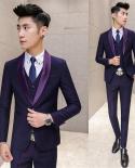 Mens Suits Set Fit Solid Color Three Piece Suit Suit Mens Best Man Dress Small Suit Trendsuits