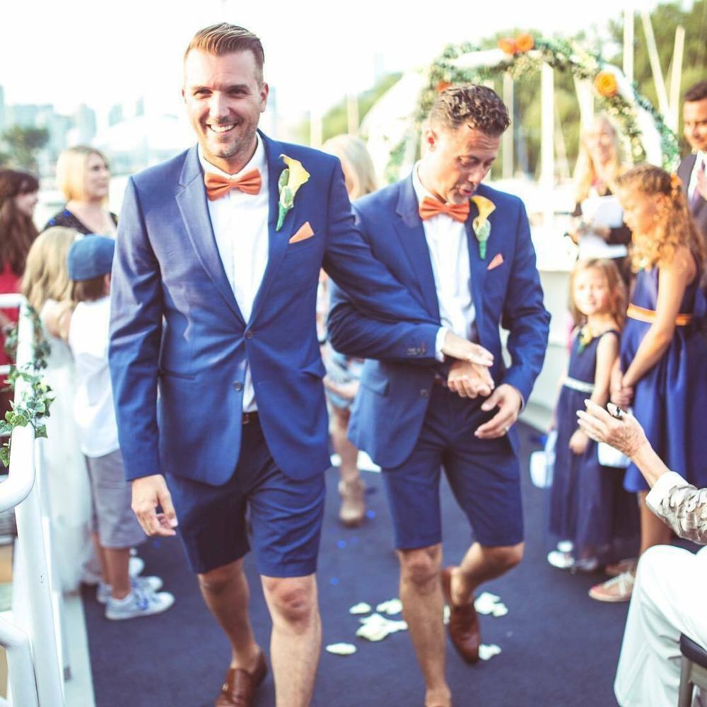 US 75.70 Formal Royal Blue Beach Men Suit Wedding Suit For Men Best Man Tuxedos Shorts Pants Grooms Slim Tailored 2 Pcs Coatsho Description