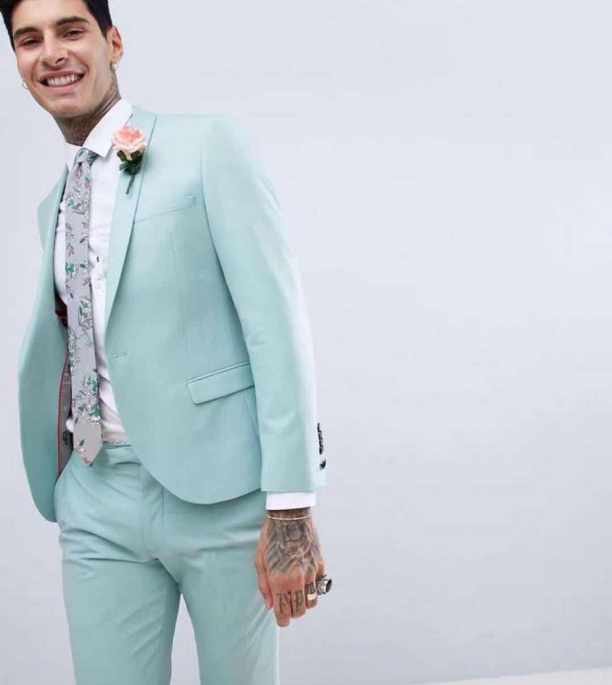 Traje color sale menta