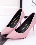 Hot Selling Women Shoes Pointed Toe Pumps Patent Leather Dress Red 8cm High Heels Boat Shoes Shadow Wedding Shoes Zapato