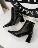 Autumn And Winter New Square With The Middle And Side Zipper Fashion Large Short Bootsankle Boots
