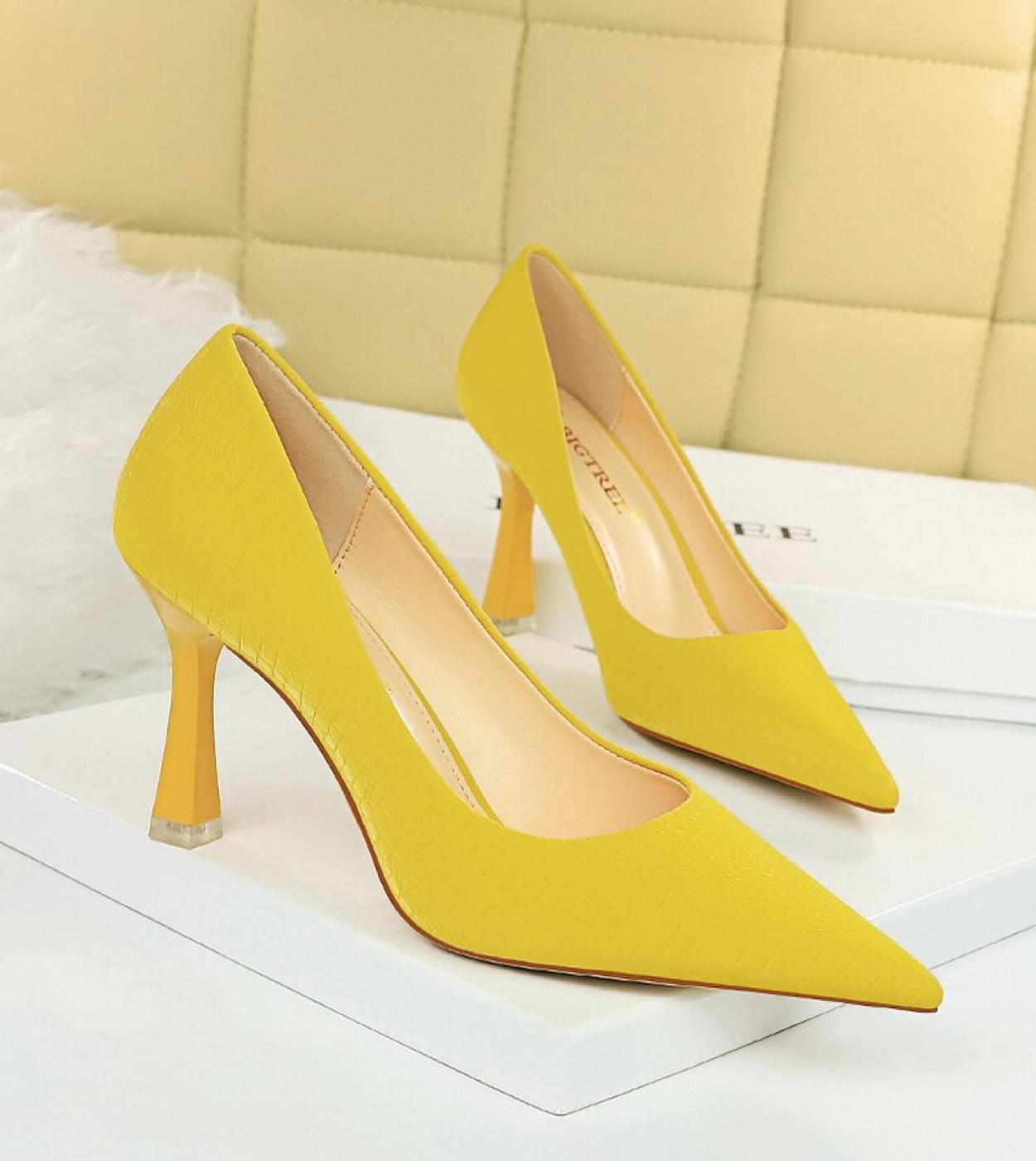 Yellow best sale prom heels