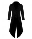  Black Steampunk Men Suits Costume Homme Slim Fit Blazer Tuxedos Groom Wedding Terno Masculino 3 Pcs long Jacketpantv