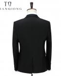 Tian Qiong Solid Black Suit Men Slim Fit Leisure Costume Homme Mariage Terno Masculino Business Formal Wedding Dress Sui