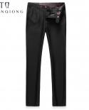Tian Qiong Men Slim Fit Suit British Wool Casual Wedding Dress Blazer Men One Button Black Suit Men Clothingjacketpant