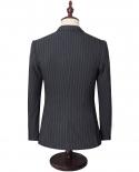  New Black Suits For Men Striped Suit Wedding Dresses Groom Costume Homme Mariage Business 2 Button Men Suits 3 Piecessu