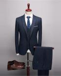 Men Wedding Suits  New Arrival Slim Fit Black Suits For Men Fashion Brand Male Business Dress Suit Jacket Pants Waistcoa