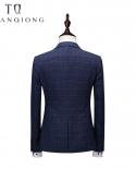 Brand Mens Suit Jacket Plaid Suit Set jacketspantsvests Large Size S 3xl Mens Business And Wedding Dress Blazer Suit