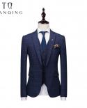 Brand Men Suit  New Arrival Men Suit 3 Pieces Classic Plaid Suits Men Business Wedding Suits Slim Fit Men Tuexdo Party D