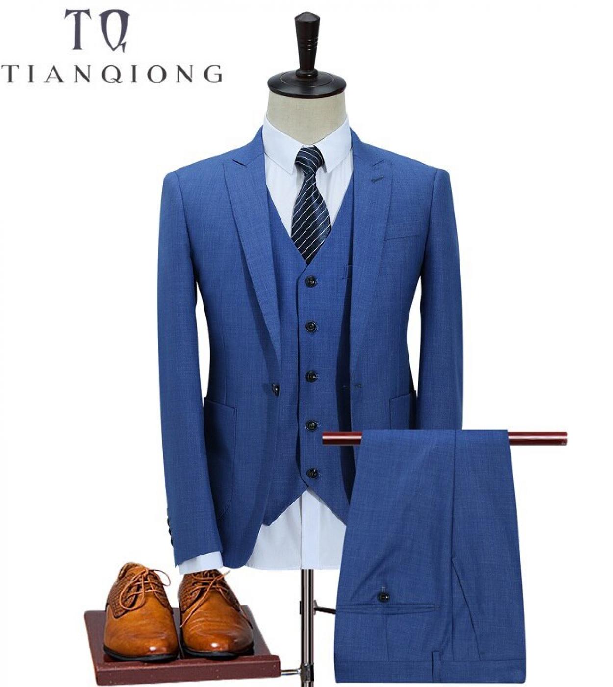 Tian Qiong High Quality Tailor Made Suits Men Suit Wedding Business Mens Clothing Suit Blazer Terno Masculino For Custo
