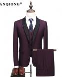 Tian Qiong Brand Men Blue Suit  Slim Fit Groom Wedding Suits For Men Stylish Shawl Collar Formal Business Dress Suits Qt