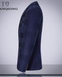 Tian Qiong  New Luxury Suit 3 Piece Mens Blue Plaid Suit  Suits With Pants Classic Wedding Business Slim Fit Party Suit 
