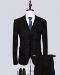 Tian Qiong  New Luxury Suit 3 Piece Mens Blue Plaid Suit  Suits With Pants Classic Wedding Business Slim Fit Party Suit 