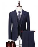 Suit Male  Spring And Autumn High Quality Custom Business Blazers Threepiece Slim Large Size Boutique Suit  Suits