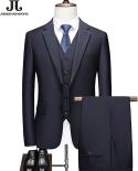 5xl  Jacketvestpants  High End Brand Boutique Fabrics Solid Color Mens Formal Business Suit 3piece Set Groom Weddin