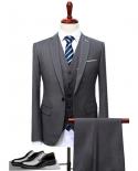  Jacket  Vest  Pant   Famous Brand Mens Suits Wedding Groom Plus Size 5xl 3 Pieces Slim Fit Casual Tuxedo Suit Males