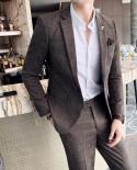 7xl 6xl  Jackets  Pants  Mens Slim Business Casual Suits Dress 2piece Set Male Wedding Groom Blazer Coat Trousers  Su