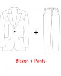 High Quality Goods Cotton Grooms Best Fashion Pure Color Mans Suit Blazer Trousers Male Formal Business Suit Jackets An