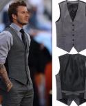 Pure Cot Highquality Goods Highend Wedding Dress And Groom Pure Color Suit Vest Men  Black Grey Slim Business Suits Ves