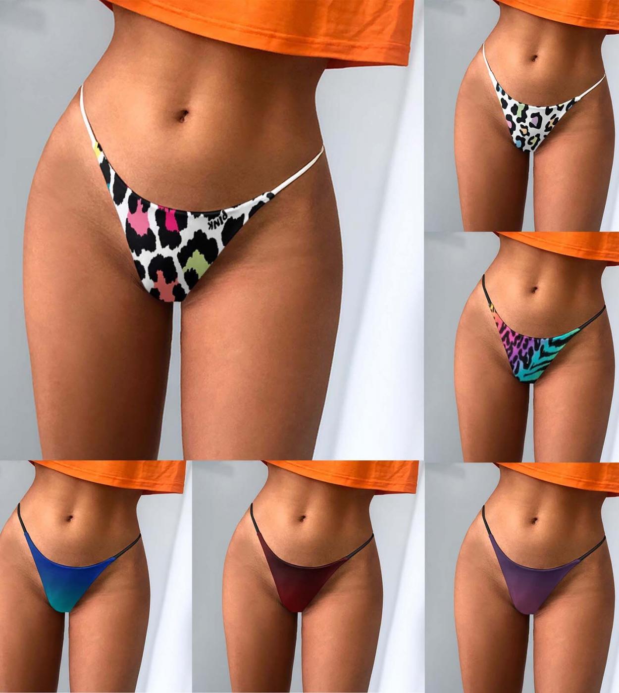  Bikini Bottoms 2022 New Low Waist Women Swimwear Thong Swimsuit Bathing Pants Summer Brazilian Swim Trunks Beachwear L5
