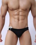  Mens Swimming Briefs Low Waist Swimwear Push Up Pad Bathing Shorts Summer Quick Dry Breathable Beach Surfing Swimsuit L
