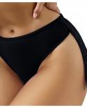Womens Swimming Trunks Bikini Panties High Waist Swimwear Bottom Solid Color Female Swimsuit Briefs Beachwear Bathing S