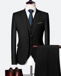  Jacket  Vest  Pants  Fashion Solid Color Groom Wedding Dress Mens Formal Suit Threepiece Stage Men Business Suit Si