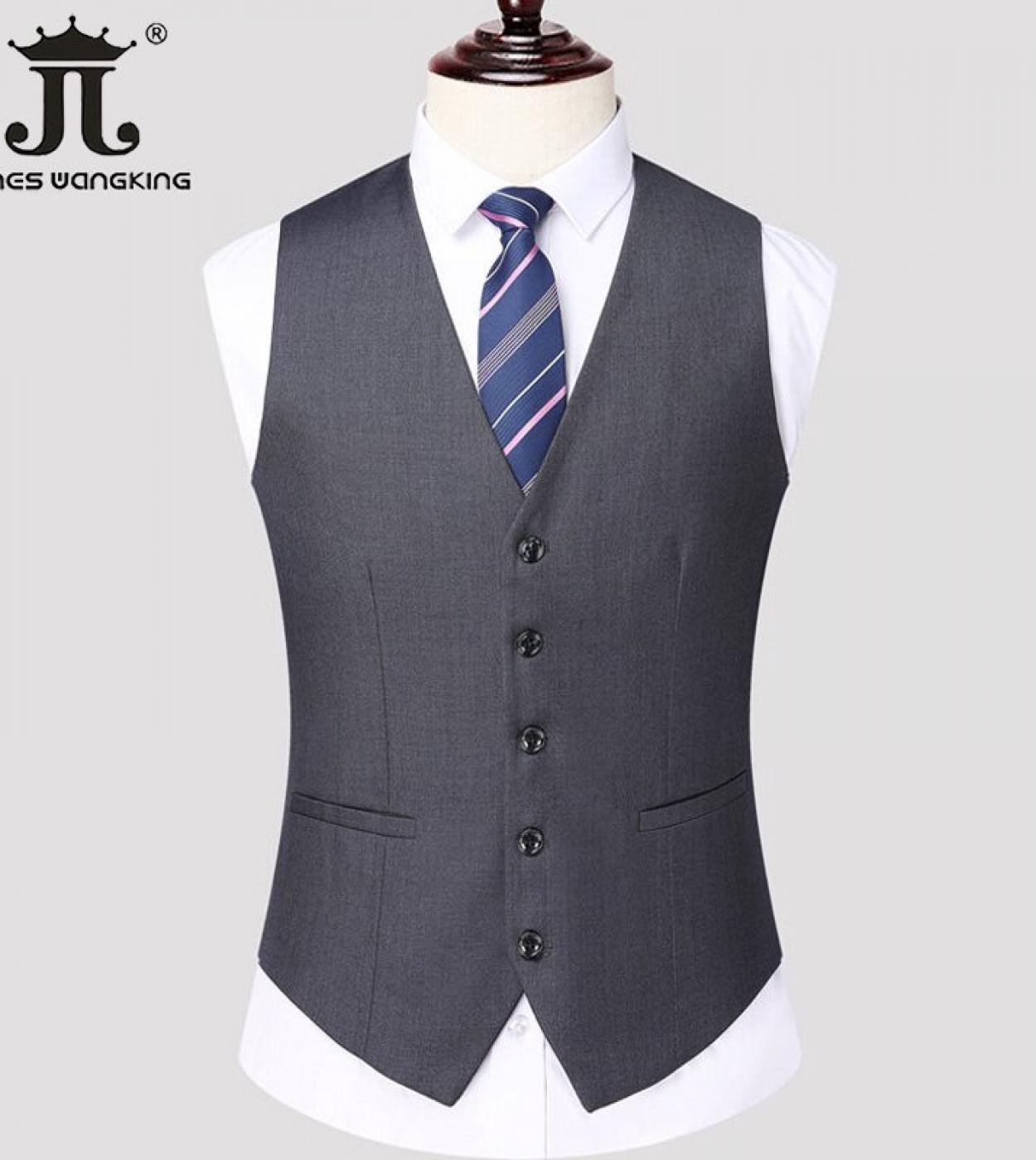Boutique Fashion Solid Color Mens Leisure Business Office Suits And Vest Groom Groom Groom Wedding Dress Mens Waist Co
