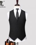 Boutique Fashion Solid Color Mens Leisure Business Office Suits And Vest Groom Groom Groom Wedding Dress Mens Waist Co