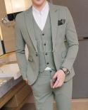 Male Suit 2023 Slim Fit One Button Peak Lapel Tailor Made Men Wedding Suit 3 Pieces Suit Set Blazer Vest Pants Trajes De